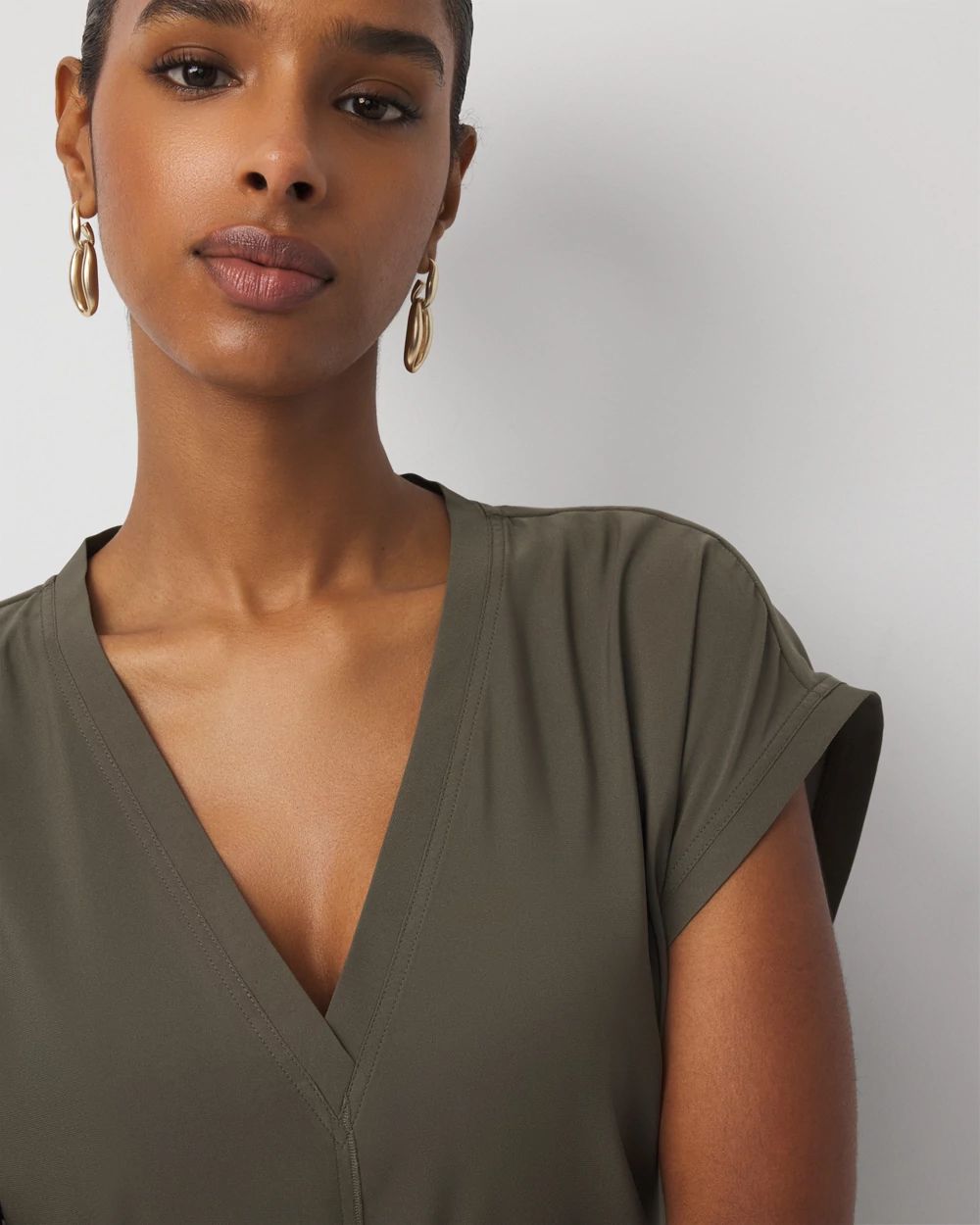 Tie Back Satin Top | White House Black Market